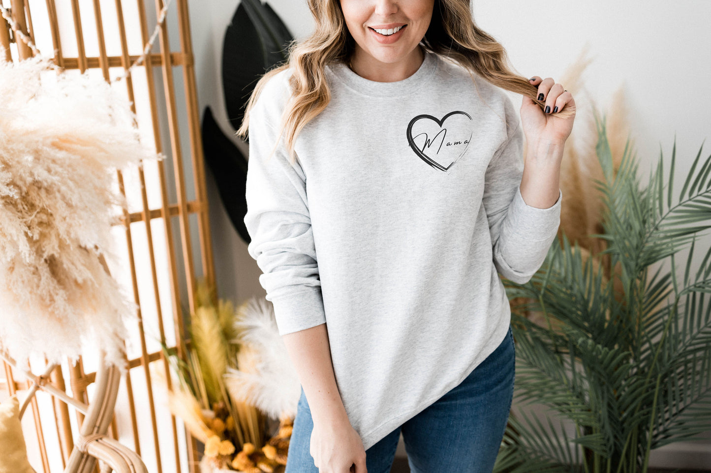 Mama Heart Crewneck Sweatshirt